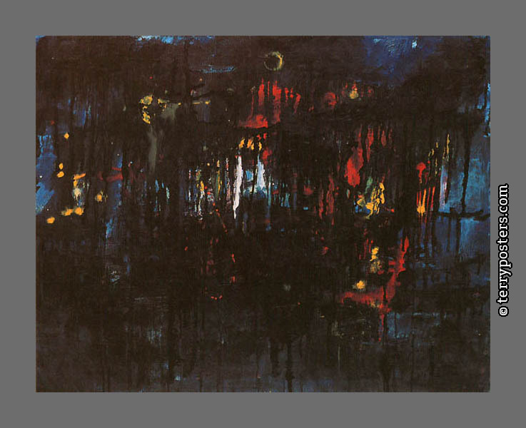 Nokturno: olej, plátno: 80 x 105 cm; 1959