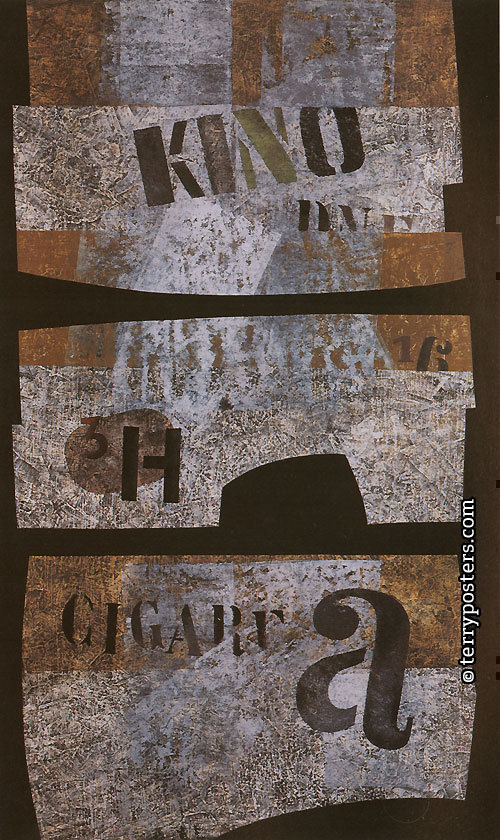 Stěna se znaky a písmeny: olej, plátno: 130 x 80 cm; 1963-64