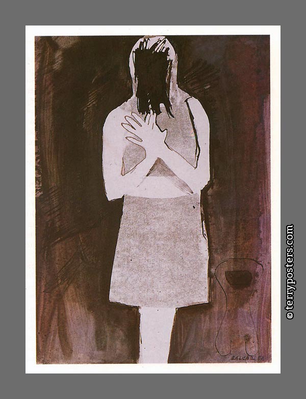 Stojící: kresba - kombinovaná technika; 33 x 24 cm; 1967