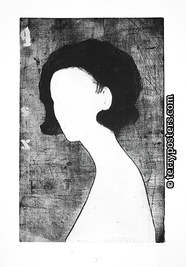 "X": suchá jehla - papír; 49,5 x 32,5 cm; 1967-68