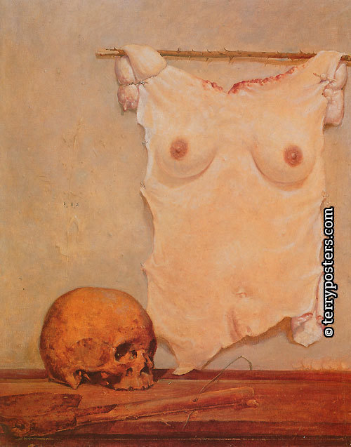 Skóra Rapetasa, obraz, olej na plátně, 80 x 60 cm, 1978