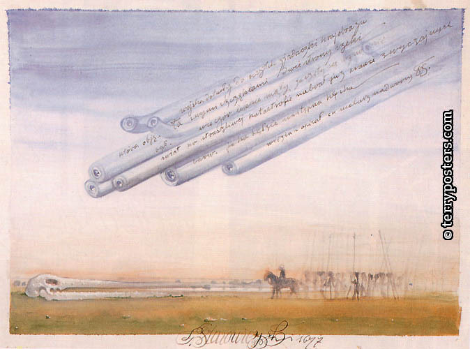 Zjadaczka krajobrazu, akvarel, papír, 20 x 30 cm, 1977