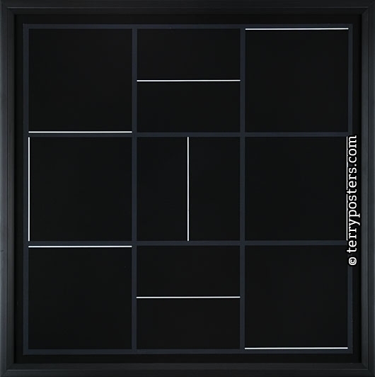 Pohyb linií ve čtvercích: 65 x 65 cm, seriegrafie; 1970-74