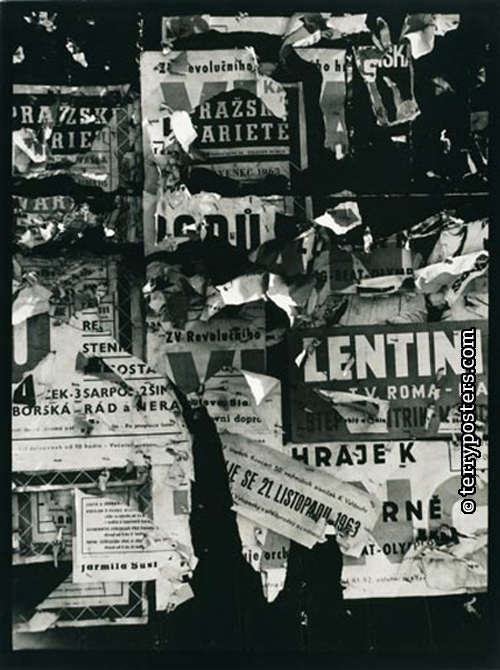 Dekoláž Lentiny: černobílá fotografie; 1963