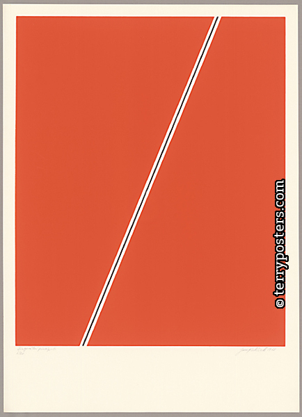 Diagonální princip II. : serigrafie, papír, 62,5 cm x 45 cm; 1968