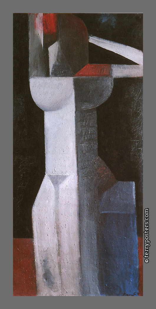 Akt: olej, plátno; 87 x 41 cm; 1963