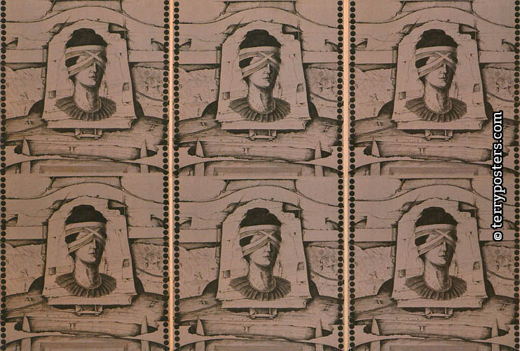 Ohlédnutí, 1968 / kombinovaná technika, plátno, 120,5 x 175,5 cm /