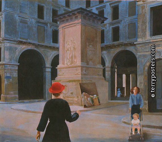 Ulice de L´Exposition, 1984 / olej, plátno, 200 x 230 cm /