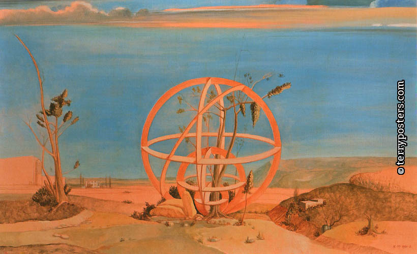 Astroláb, 1981 / olej, plátno, 72,5 x 116,5 cm /