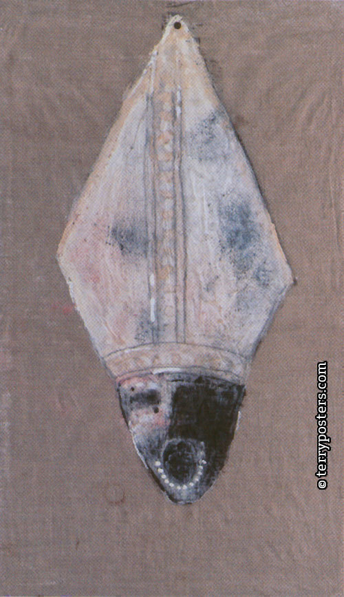 Ekleziasta, 1992 / enkaustika, papír, 80 x 60 cm /