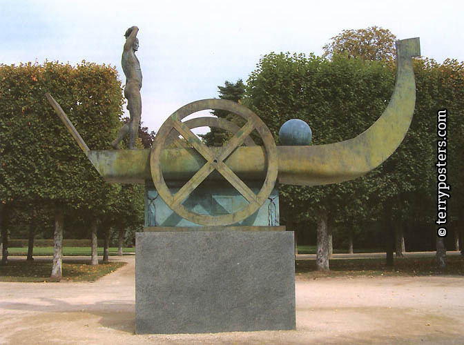 Sluneční bárka, 1992 - 1993 / bronz, 380 x 720 x 150 cm /