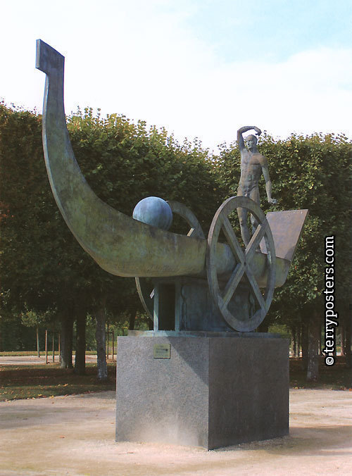 Sluneční bárka, 1992 - 1993 / bronz, 380 x 720 x 150 cm /