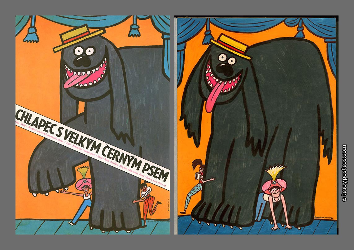 Chlapec s velkým černým psem, 1988