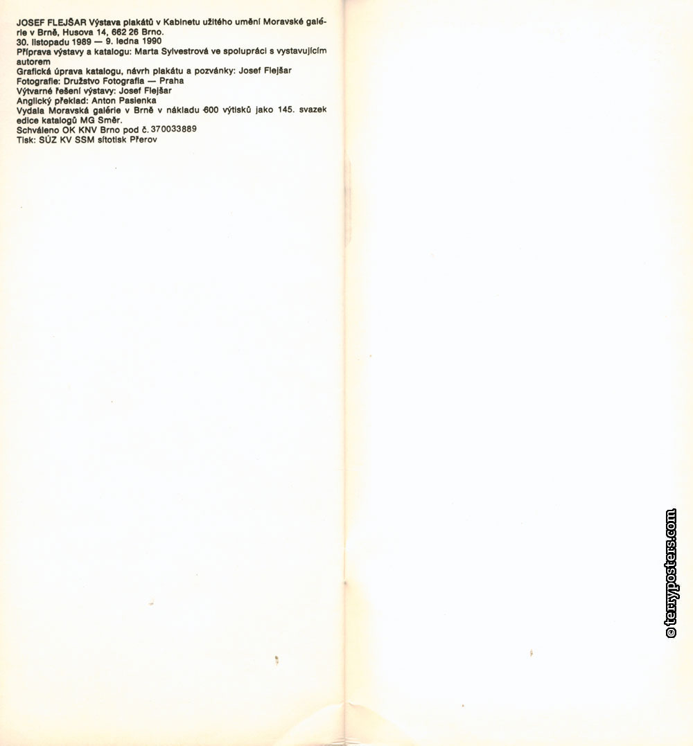 Katalog k výstavě (MG v Brně 1989)