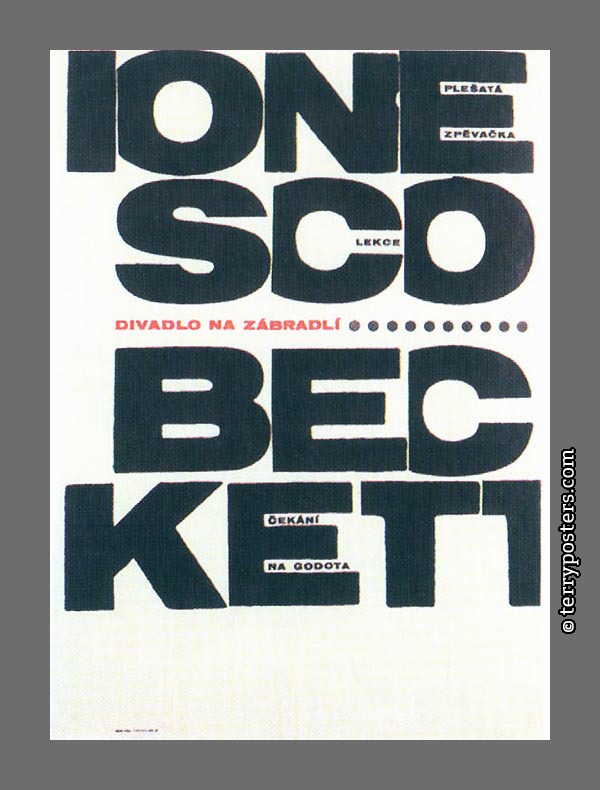 Plešatá zpěvačka: E. Ionesco/ Čekání na Godota: S. Beckett (Divadlo Na zábradlí); 1964