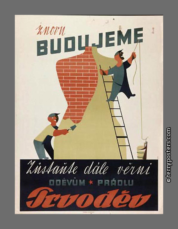 Znovu budujeme; reklamní plakát; cca 1947 