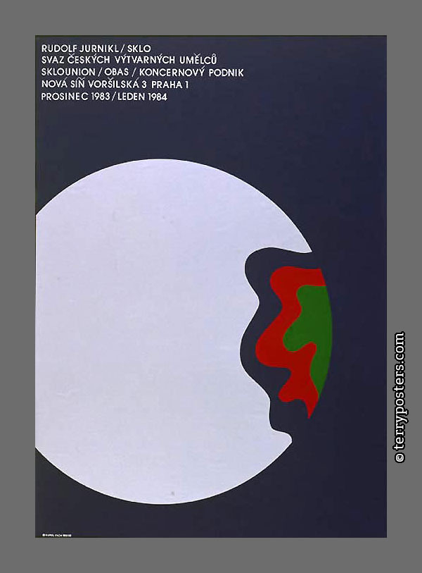 Rudolf Jurnikl / Sklo; výstavní plakát; 1983