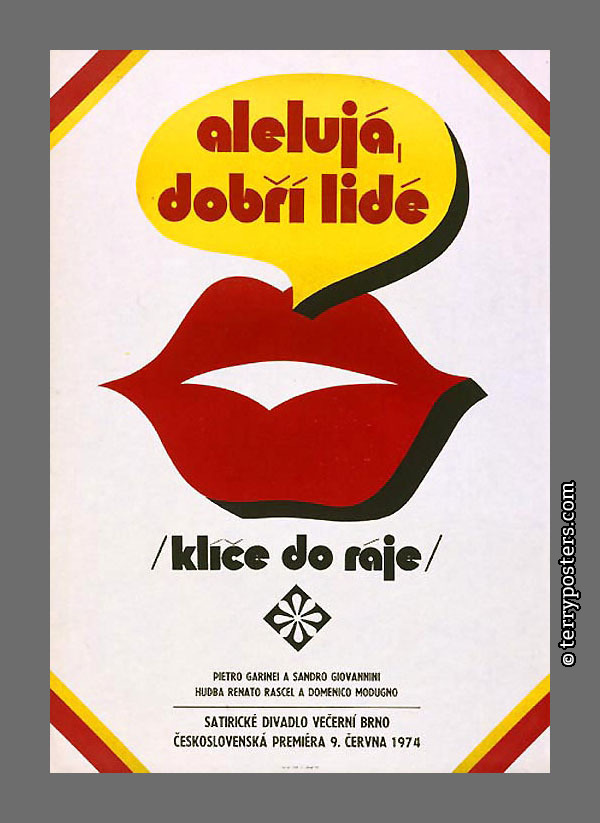 Alelujá, dobří lidé - klíče do ráje; divadelní plakát; 1974