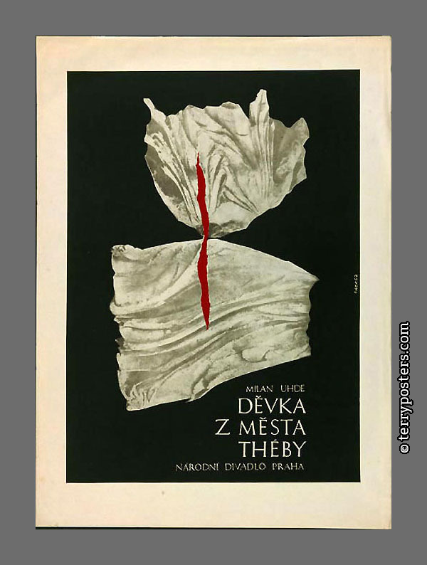 Děvka z města Théby; divadelní plakát; 1967 