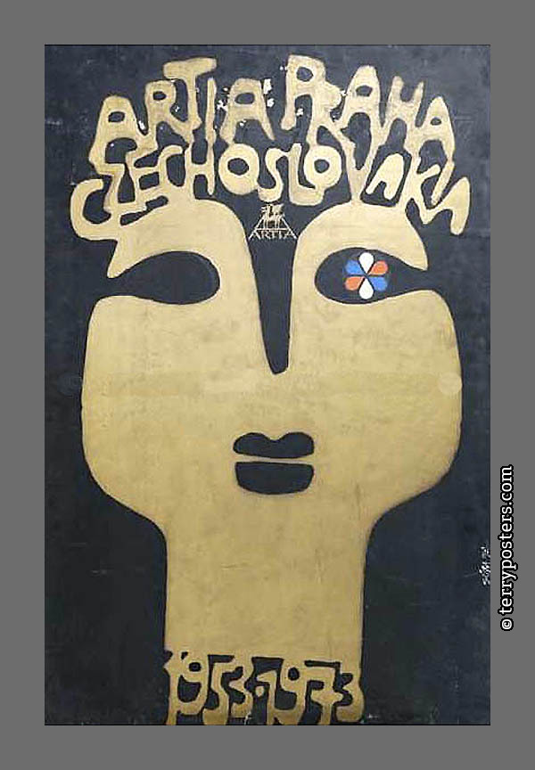Artia Praha Czechoslovakia: Originální návrh 114 x 76,5 cm; 1972